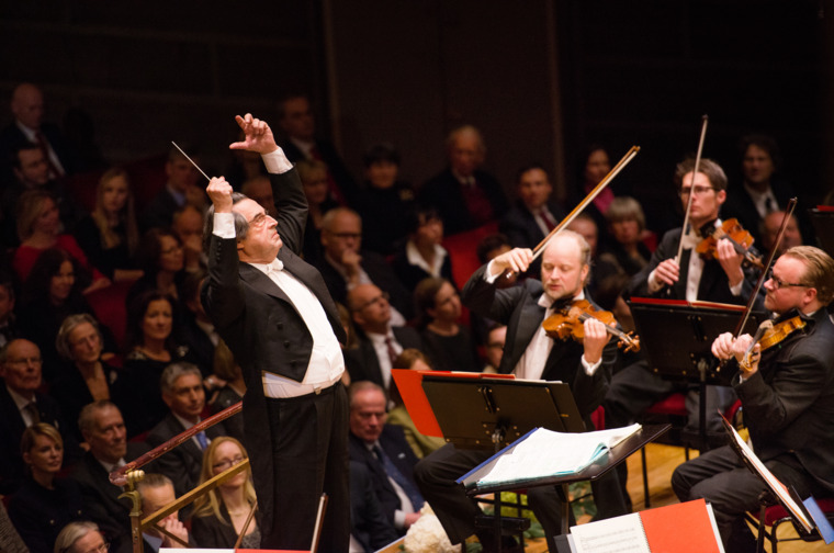 Riccardo Muti conducting the Royal Stockholm Philharmonic Orchestra